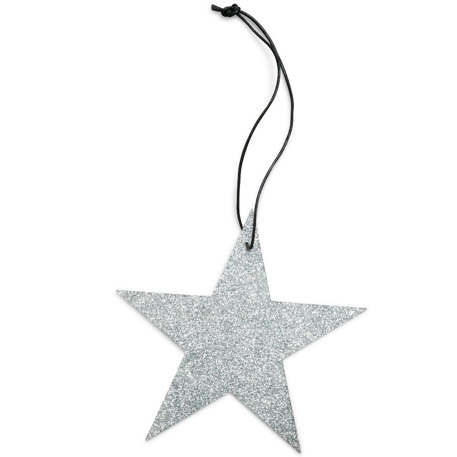 Decorations-Silver Glitter Star
