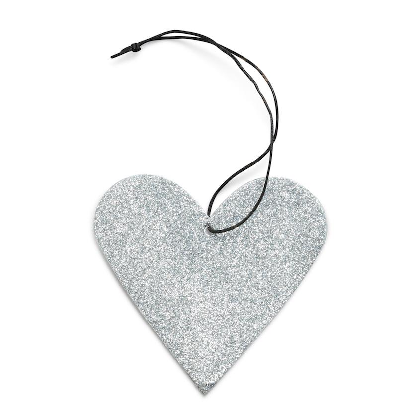 Decorations-Grey Glitter Heart