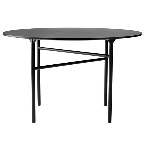 Snaregade table round 120 cm, black oak