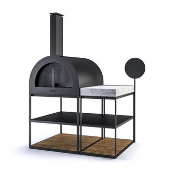 Roshults BBQ Wood Oven, Sideboard, Spatula Anthracite, Stainless Steel,Teak