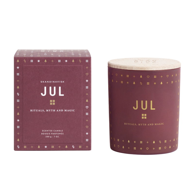 Scented Christmas candle with lid, JUL