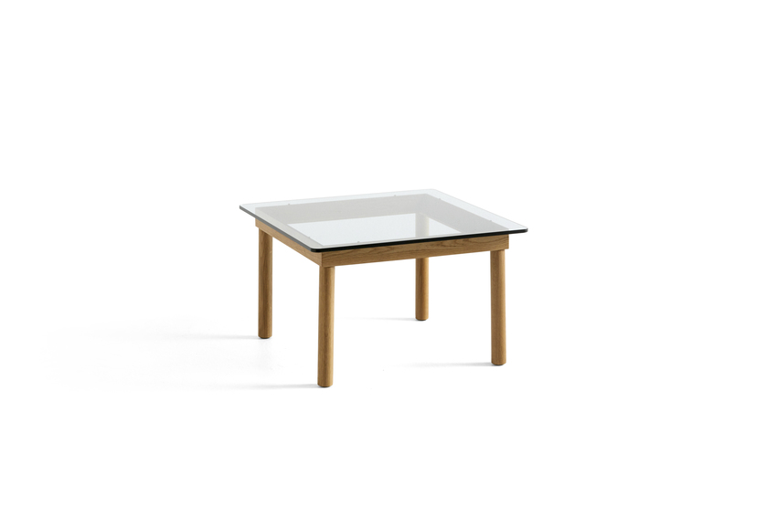 Kofi Coffee Table, Oak and Glass 60 x 60, h36cm