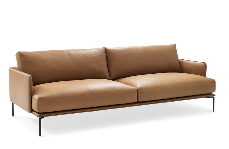 Baron sofa, aniline leather L237cm