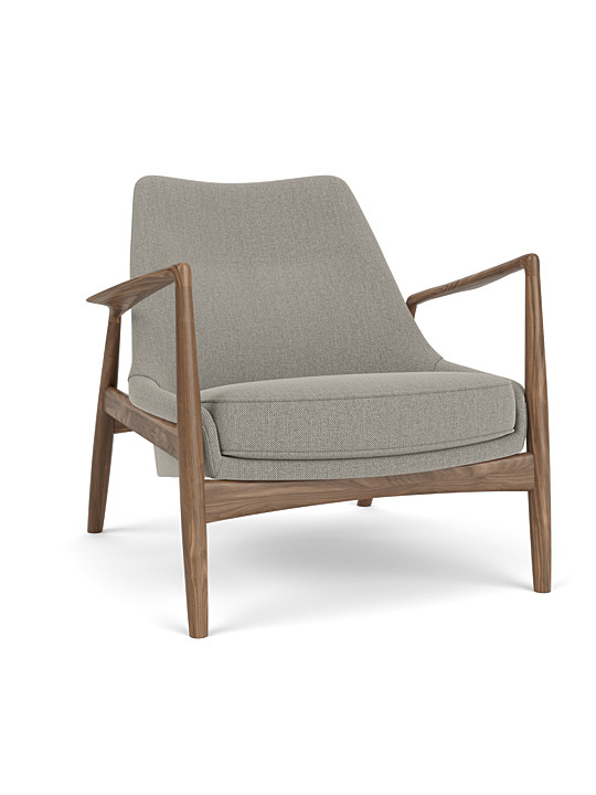 The Seal Lounge Chair, Walnut-Low Back