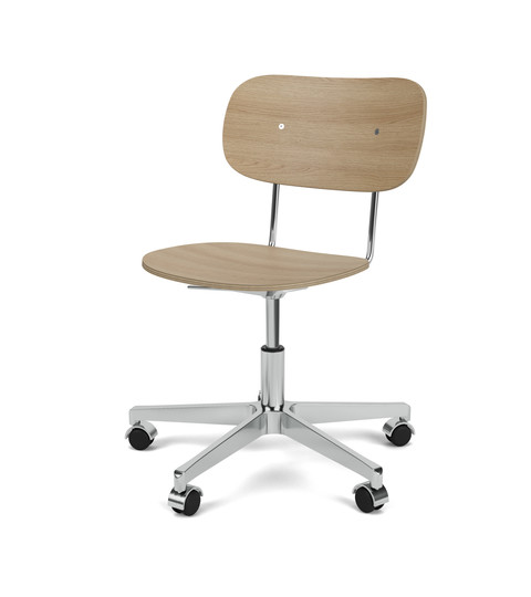 CO Task Chair, Veneer, Base Polished Aluminium